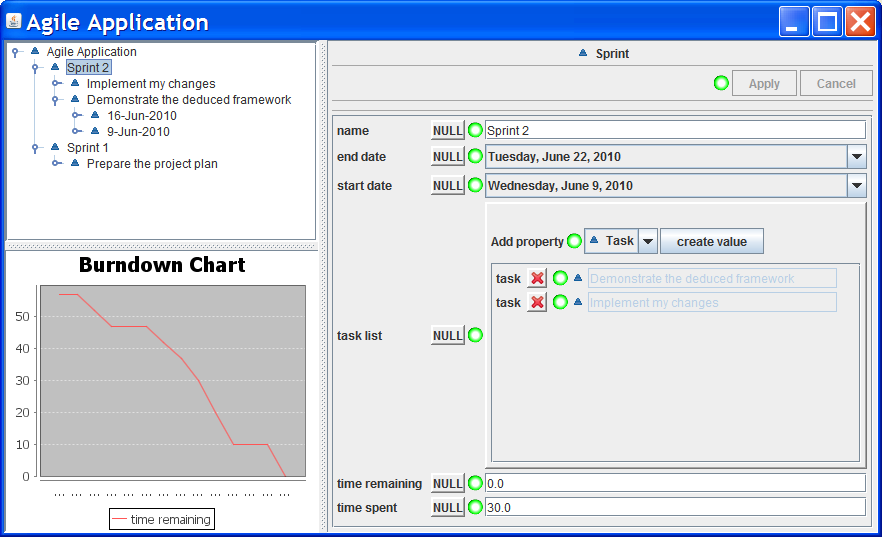 Agile Project Tracking Screenshot